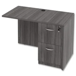 Alera 42 in. x 23.63 in. x 29.5 in. Valencia Series Reversible Return/Bridge Shell - Gray