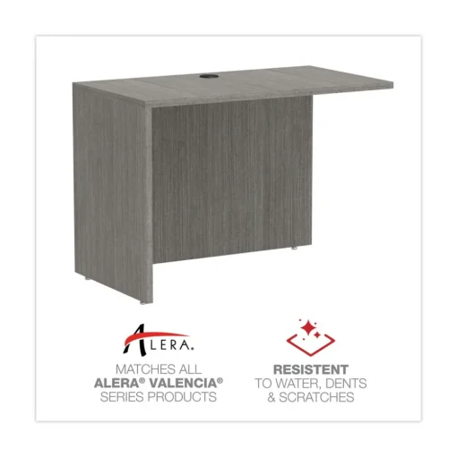 Alera 42 in. x 23.63 in. x 29.5 in. Valencia Series Reversible Return/Bridge Shell - Gray