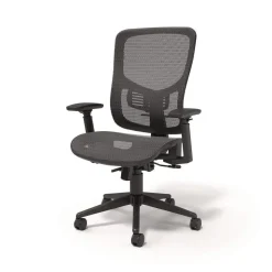 Alera ALEHL42BME18 Hollins Ergonomic Mesh Swivel Task Chair Supports Up to 275lb 18.57 to 22.54 Seat Height Black Seat/Back Black Base