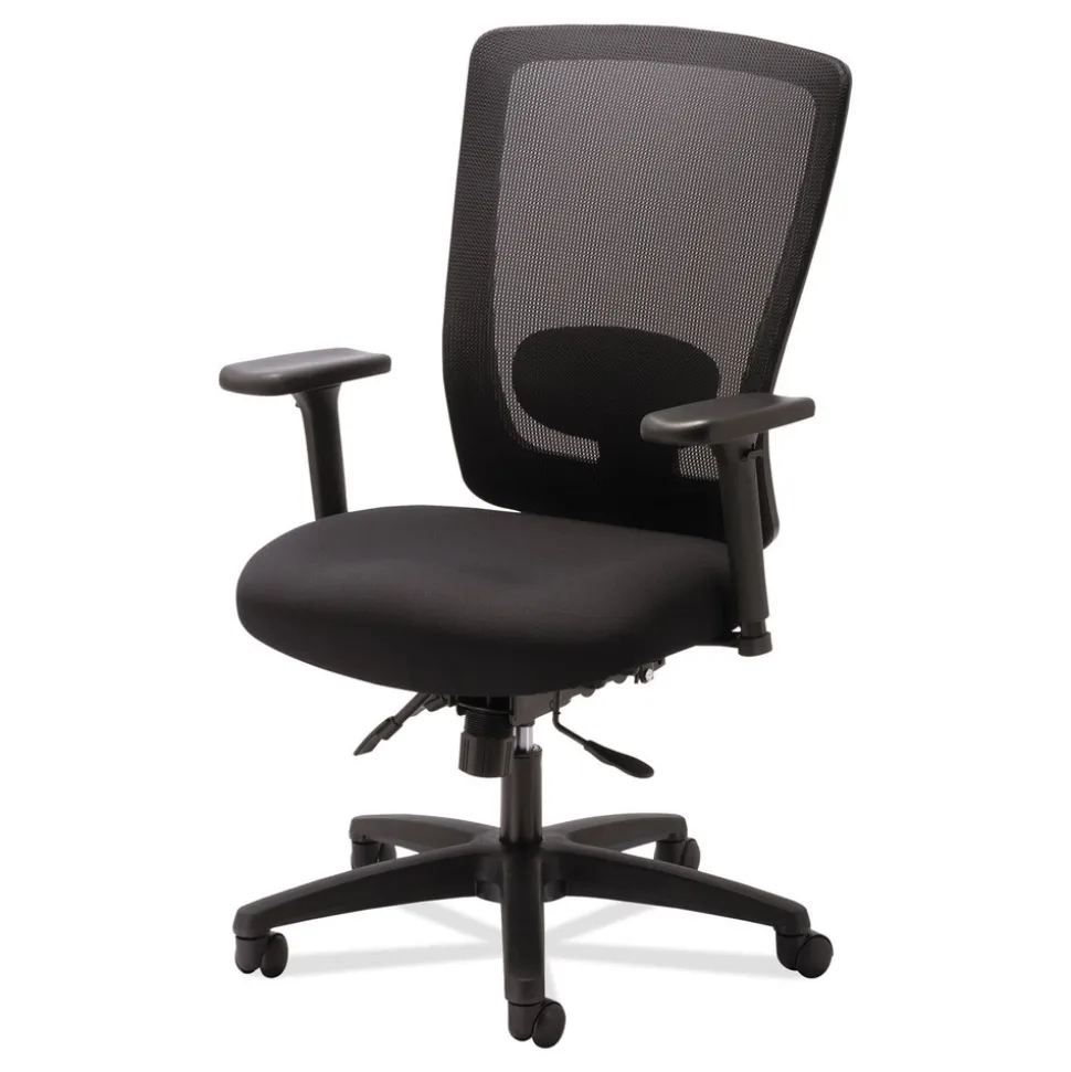 Alera Envy Series Mesh High-Back 250 lbs. Capacity Multifunction Chair - Black