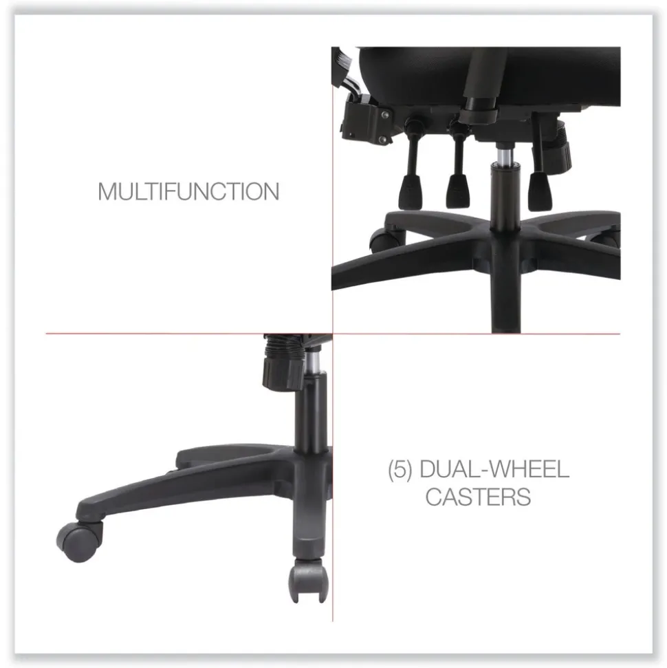 Alera Envy Series Mesh High-Back 250 lbs. Capacity Multifunction Chair - Black
