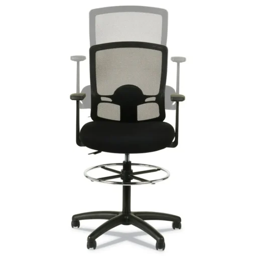 Alera Etros Series 36.13 in. Height 275 lbs. Capacity Mesh Stool - Black