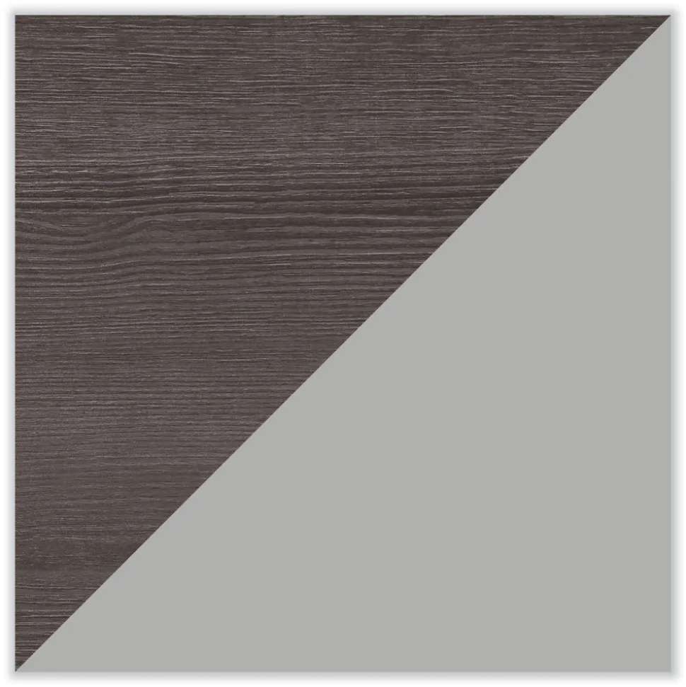 Alera Modern Teacher Series 60 in. x 24 in. x 28.75 in. Left-Side Pedestal: Box/Box/File Pedestal Desk - Charcoal Woodgrain/Gray