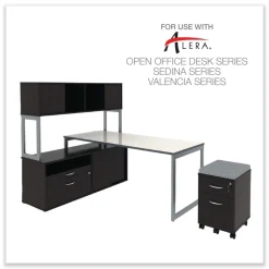 Alera Open Office Desk Series 29.5 x 19.13 x 22.88 Legal/Letter Low File 2-Drawer Cabinet Credenza - Espresso
