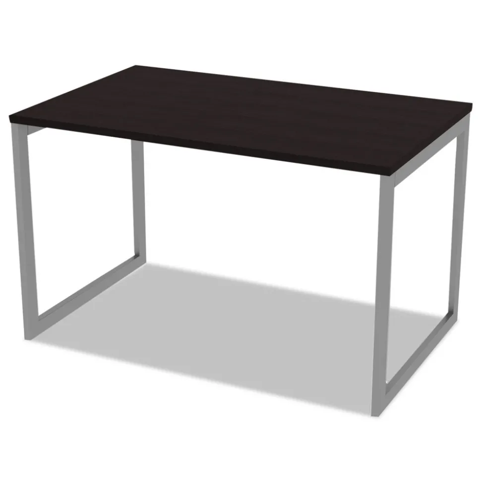 Alera Open Office Desk Series 47.25 to 70.78w x 29.5d x 28.5h Adjustable O-Leg Desk Base - Silver