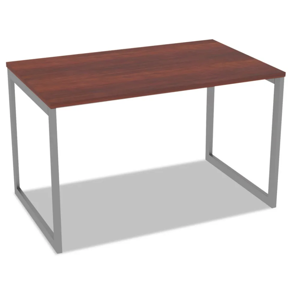 Alera Open Office Desk Series 47.25 to 70.78w x 29.5d x 28.5h Adjustable O-Leg Desk Base - Silver