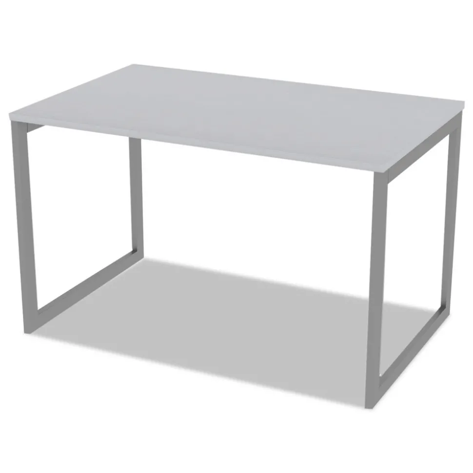 Alera Open Office Desk Series 47.25 to 70.78w x 29.5d x 28.5h Adjustable O-Leg Desk Base - Silver
