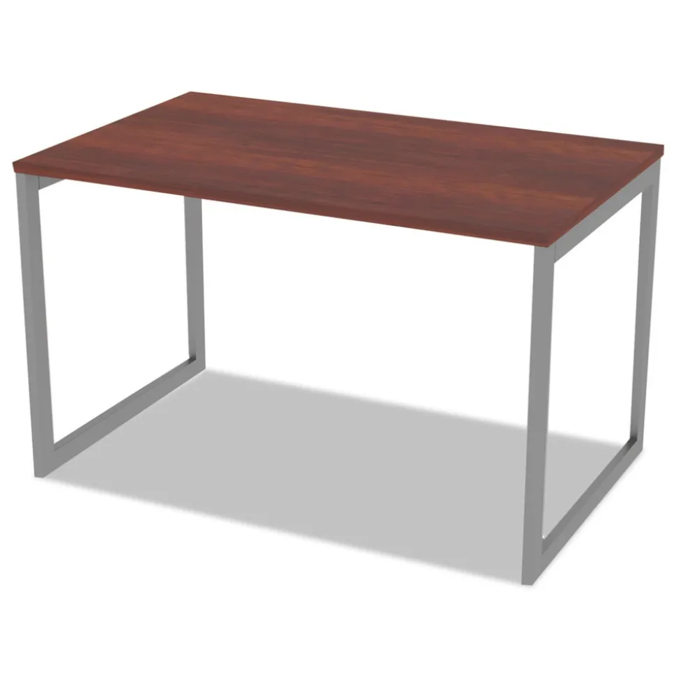 Alera Open Office Desk Series 47.25 to 70.78w x 29.5d x 28.5h Adjustable O-Leg Desk Base - Silver