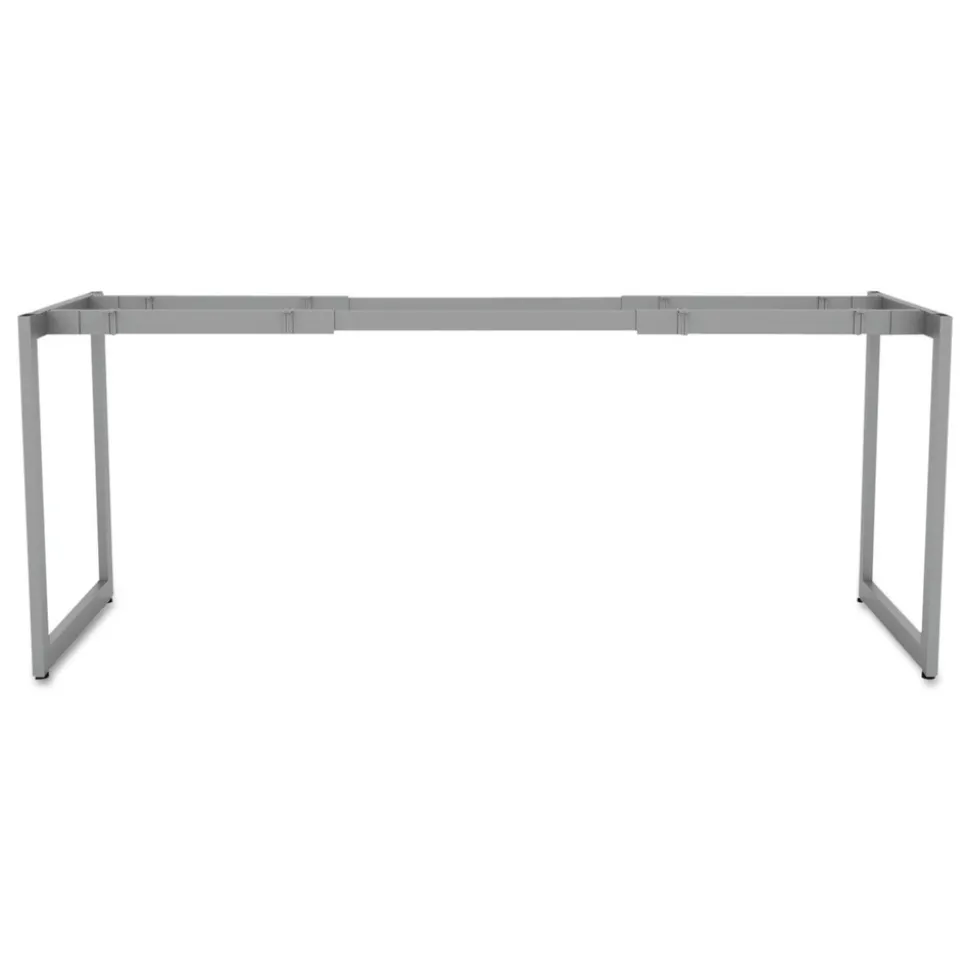Alera Open Office Desk Series 47.25 to 70.78w x 23.63d x 28.5h Adjustable O-Leg Desk Base - Silver