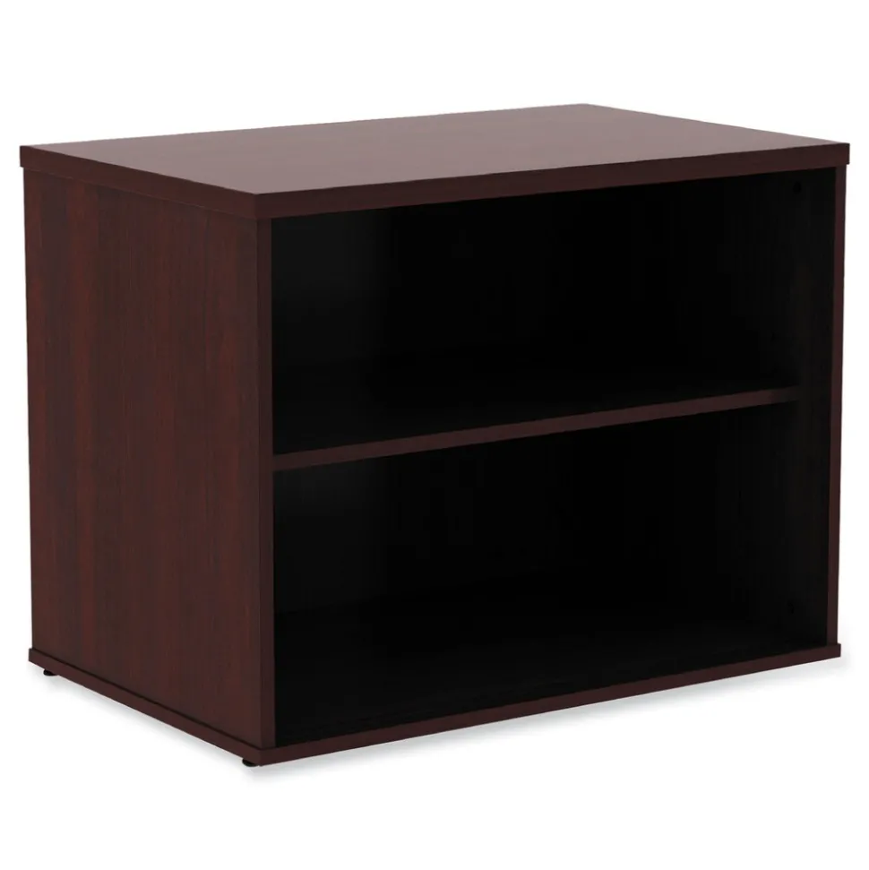 Alera Open Office Desk Series 29.5w x 19.13d x 22.78h Low Storage Cabinet Credenza - Mahogany