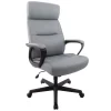 Alera Oxnam Series 17.56 in. to 21.38 in. Seat Height Supports Up to 275 lbs. High-Back Task Chair - Gray Seat/Back, Black Base
