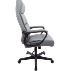 Alera Oxnam Series 17.56 in. to 21.38 in. Seat Height Supports Up to 275 lbs. High-Back Task Chair - Gray Seat/Back, Black Base