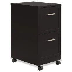 Alera Two-Drawer Mobile Vertical File 2 Letter-Size File Drawers 14.25 x 18 x 26.7 - Black