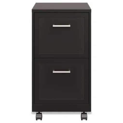 Alera Two-Drawer Mobile Vertical File 2 Letter-Size File Drawers 14.25 x 18 x 26.7 - Black