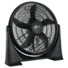 Alera 120V 0.65 Amp 20 in. 3-Speed Plastic Super-Circulator Tilt Fan - Black
