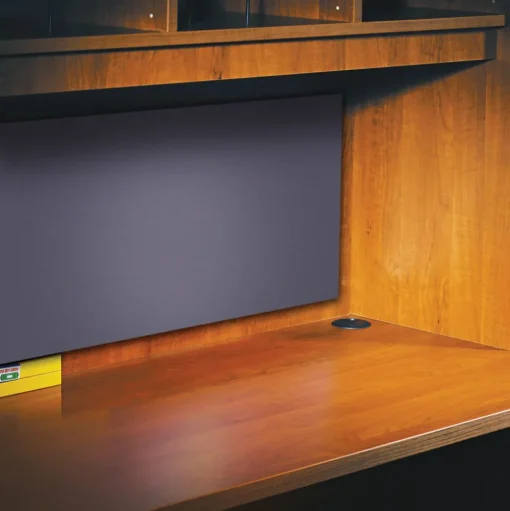 Alera Valencia Series 62-3/8 in. x 1/2 in. x 14 in. Tackboard for Open Storage Hutch - Charcoal