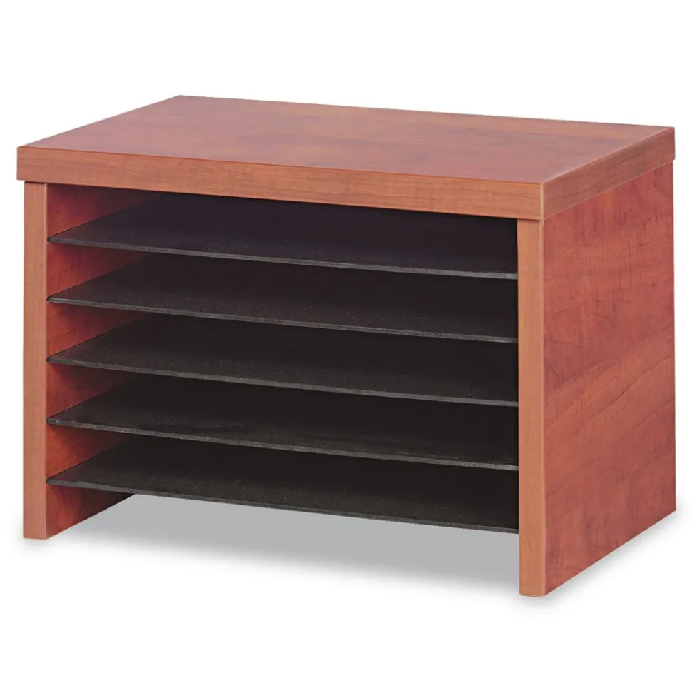 Alera Valencia Series 15.75 in. x 9.88 in. x 10.88 in. Under Counter Organizer Shelf - Cherry