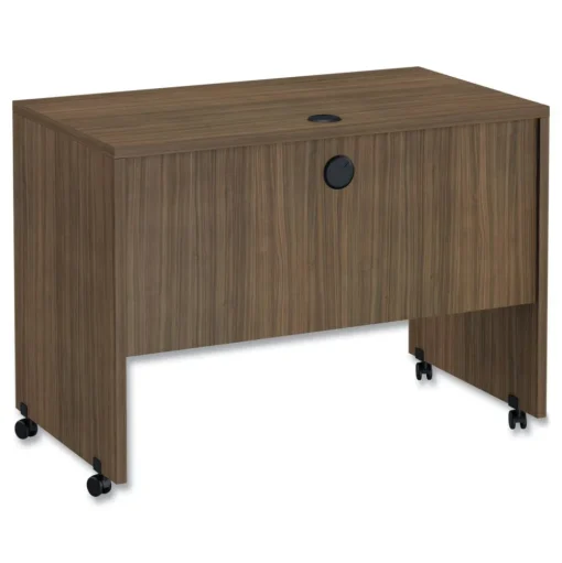 Alera Valencia Series 41.38 in. x 23.63 in. x 30 in. Mobile Workstation Desk - Modern Walnut