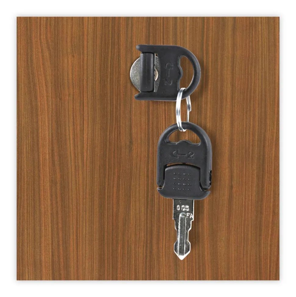 Alera VA532822WA 15.63 in. x 20.5 in. x 28.5 in. Valencia Series 3-Drawer Full File Pedestal - Modern Walnut