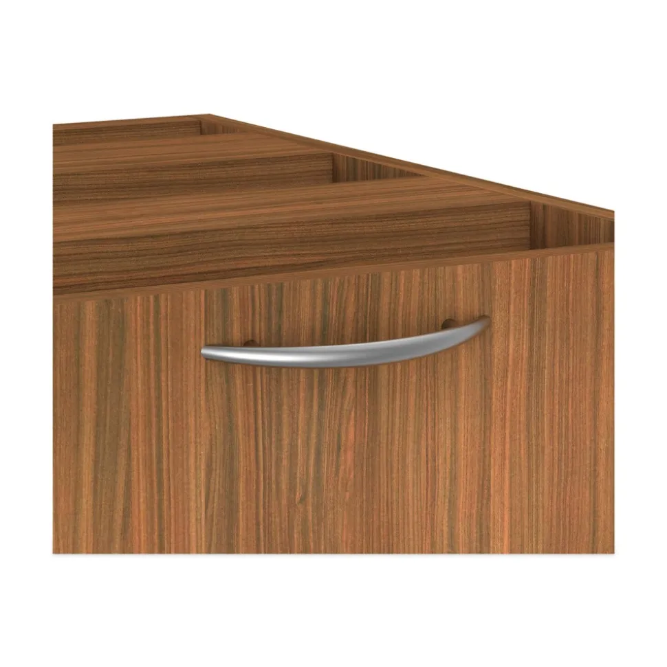 Alera VA532822WA 15.63 in. x 20.5 in. x 28.5 in. Valencia Series 3-Drawer Full File Pedestal - Modern Walnut