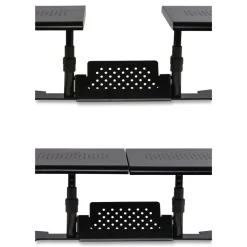 Allsop 25.6 in. to 33.1 in. x 12.6 in. x 6.2 in. to 8.6 in. Supports 20 lbs. Shelf Metal Art Ergotwin Dual Monitor Stand - Black