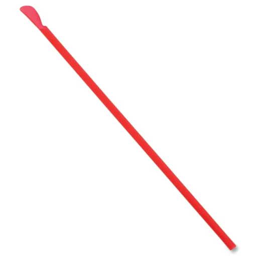 AmerCareRoyal 10.25 in. Plastic Jumbo Spoon Straw - Red (5400/Carton)