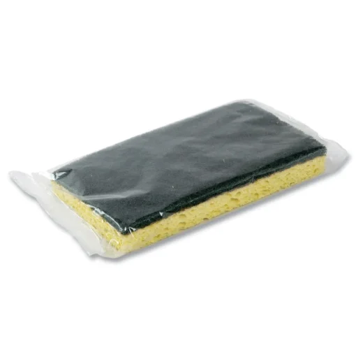 AmerCareRoyal 3.5 x 6 Heavy-Duty Scrubbing Sponge - Yellow/Green (20/Carton)