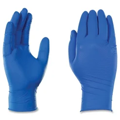 Ammex 9.5 in. 6 mil Heavy-Duty Industrial Nitrile Gloves - Medium/Royal Blue (1000/Carton)