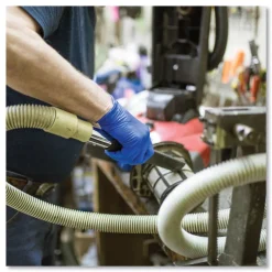 Ammex 9.5 in. 6 mil Heavy-Duty Industrial Nitrile Gloves - Medium/Royal Blue (1000/Carton)