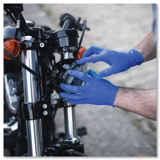 Ammex 9.5 in. 6 mil Heavy-Duty Industrial Nitrile Gloves - XX-Large/Royal Blue (1000/Carton)