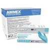 Ammex 9.5 in. Long 3 mil Powder-Free Nitrile Exam Gloves - Small/Light Blue (1000/Carton)