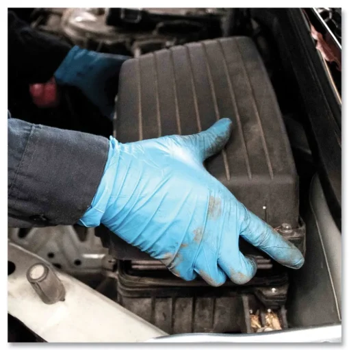 Ammex 9.5 in. Long 5 mil Thick Powder-Free Industrial Nitrile Gloves - XX-Large, Blue (1000/Carton)