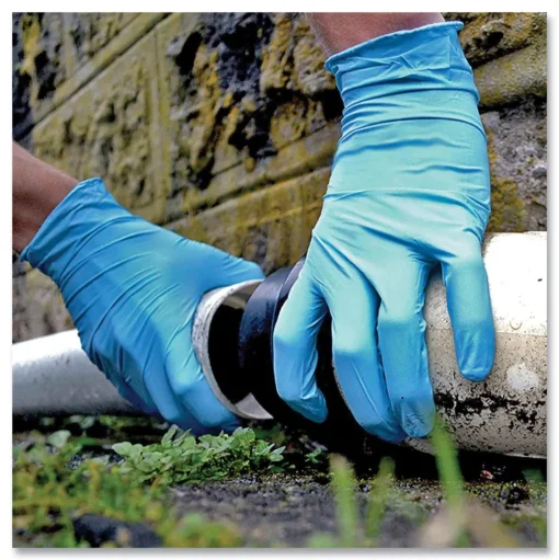 Ammex 9.5 in. Long 5 mil Thick Powder-Free Industrial Nitrile Gloves - XX-Large, Blue (1000/Carton)