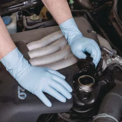 Ammex 8 mil Blue Powder-Free Nitrile Exam Gloves - Medium, Blue (500/Carton)