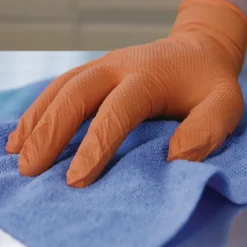 Ammex 6 mil DT Nitrile Powder-Free Disposable Gloves - 2X-Large, Orange (1000/Carton)