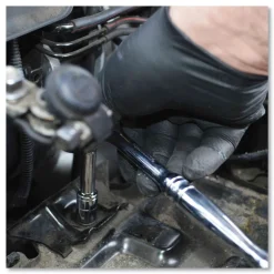 Ammex 6 mil Heavy-Duty Industrial Powder-Free Nitrile Gloves - 2X-Large, Black (1000/Carton)