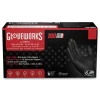 Ammex 6 mil Heavy-Duty Industrial Powder-Free Nitrile Gloves - Medium, Black (1000/Carton)