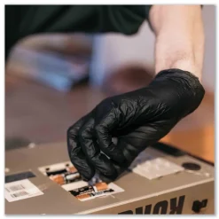 Ammex 5 mil Industrial Powder-Free Nitrile Gloves - X-Large, Black (1000/Carton)