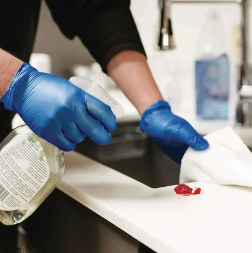 Ammex 3 mil Industrial Powder-Free Vinyl Gloves - X-Large, Blue (1000/Carton)
