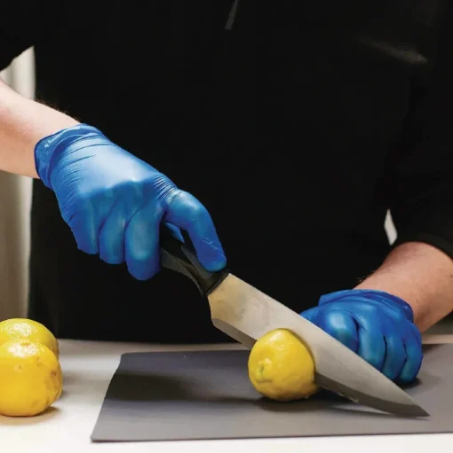 Ammex 3 mil Industrial Powder-Free Vinyl Gloves - Large, Blue (1000/Carton)