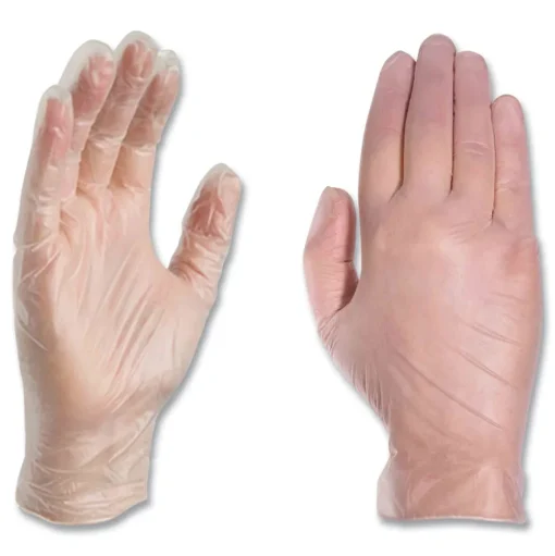 Ammex 3 mil Industrial Powder-Free Vinyl Gloves - Small, Clear (1000/Carton)