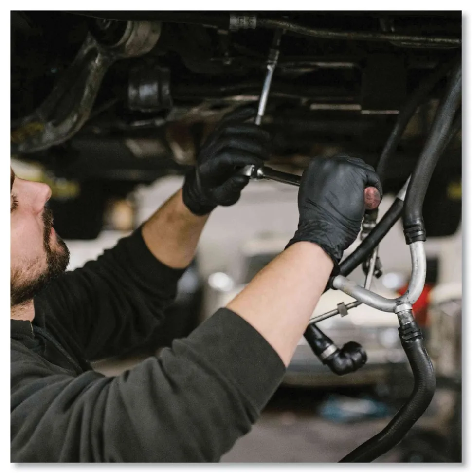 Ammex 6 mil Powder-Free Nitrile Exam Gloves - 2X-Large, Black (1000/Carton)