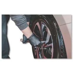 Ammex 6 mil Powder-Free Nitrile Exam Gloves - Large, Black (1000/Carton)