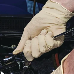 Ammex 6 mil Thick 9.5 in. Long Powder-Free Extra Thick Latex Disposable Gloves - Extra Large, Ivory (100/Box, 10 Boxes/Carton)