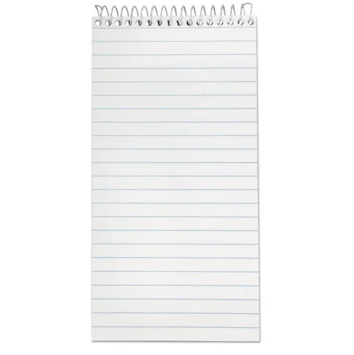 Ampad Earthwise by Ampad 4 x 8 Gregg Rule Recycled Reporter's Notepad - White Cover/White Sheets