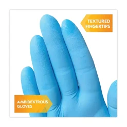 Ansell 4 mil Thick 9.5 in. Long Powder-Free G10 Comfort Plus Blue Nitrile Gloves - Extra Large, Light Blue (100/Box, 10 Boxes/Carton)