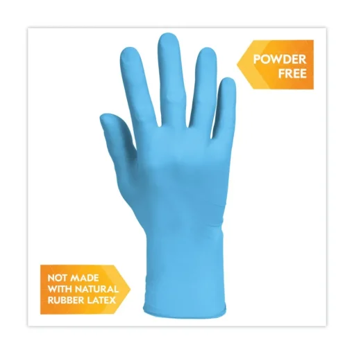 Ansell 4 mil Thick 9.5 in. Long Powder-Free G10 Comfort Plus Blue Nitrile Gloves - Extra Large, Light Blue (100/Box, 10 Boxes/Carton)