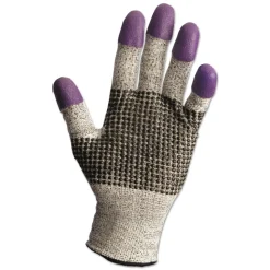 Ansell 230 mm Length G60 Purple Nitrile Gloves - Medium/Size 8, Black/White (12 Pairs/Carton)