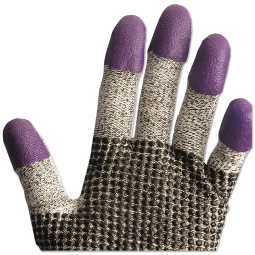 Ansell 230 mm Length G60 Purple Nitrile Gloves - Medium/Size 8, Black/White (12 Pairs/Carton)