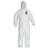 Ansell A20 Breathable Particle Protection Coveralls with Zip Closure - Triple Extra Large, White (20/Carton)